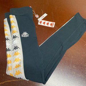 Kappa Womens Black 222 Banda Bartes 2 Skinny Fit Compression Leggings Size L M